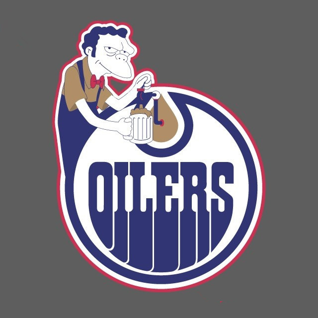 Edmonton Oilers Simpsons fabric transfer